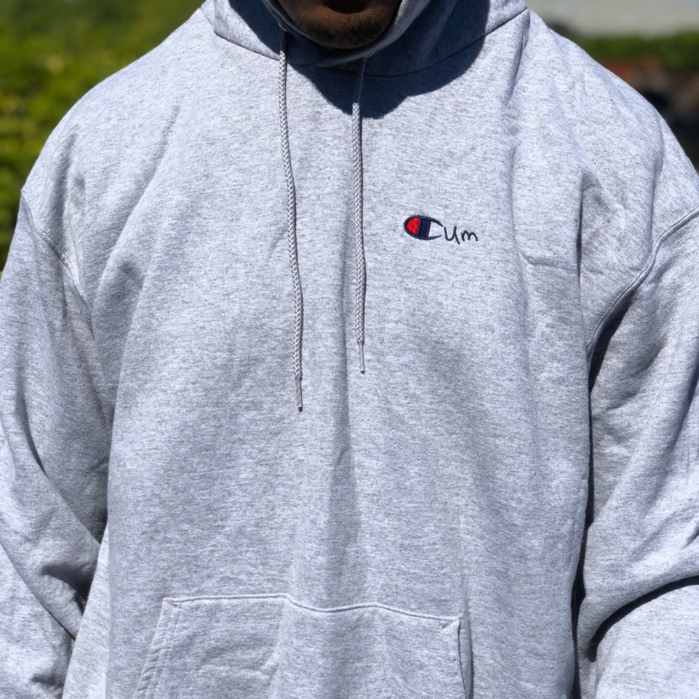 Cum hoodie in grey men size xl